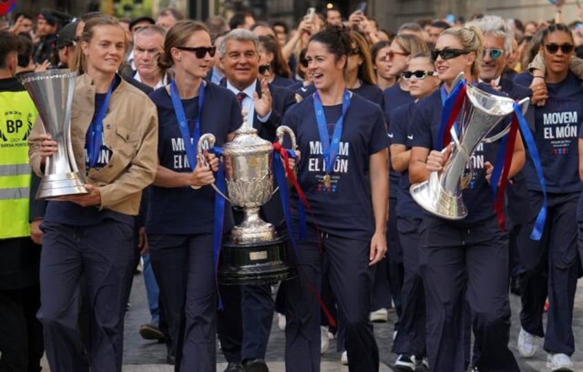 Barcelona's women's team sealed the quadruple on Saturday by beating Lyon in the Champions