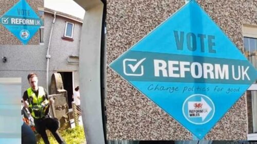 welsh police pay home visit to man for displaying reform uk political sign