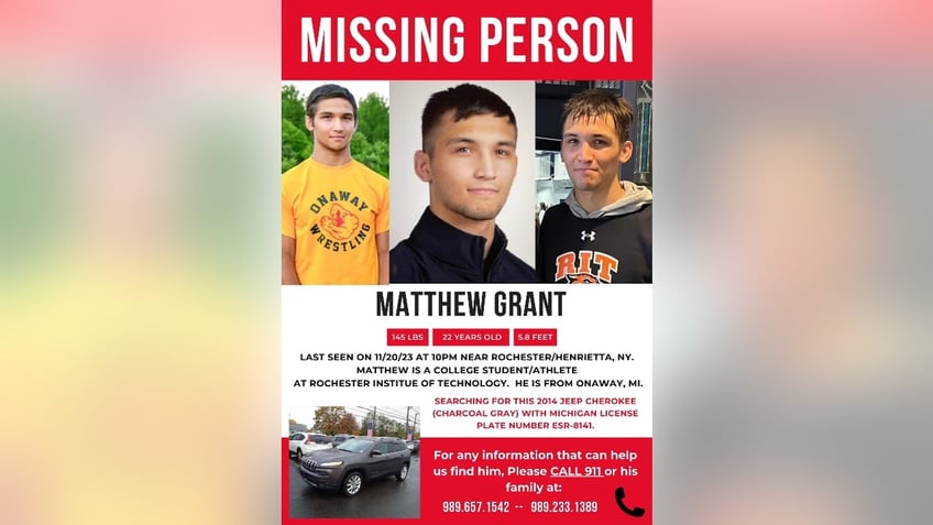 western new york college student matthew grant disappears near rit campus