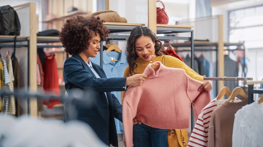 Two women shopping together