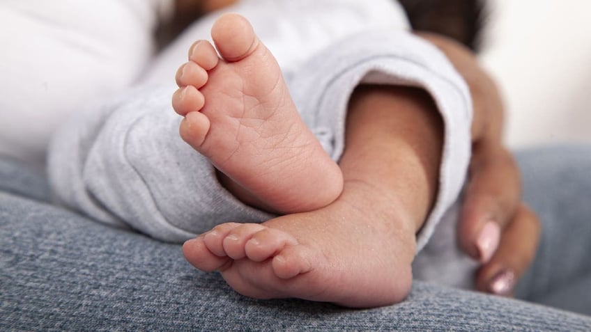 Closeup of baby feet