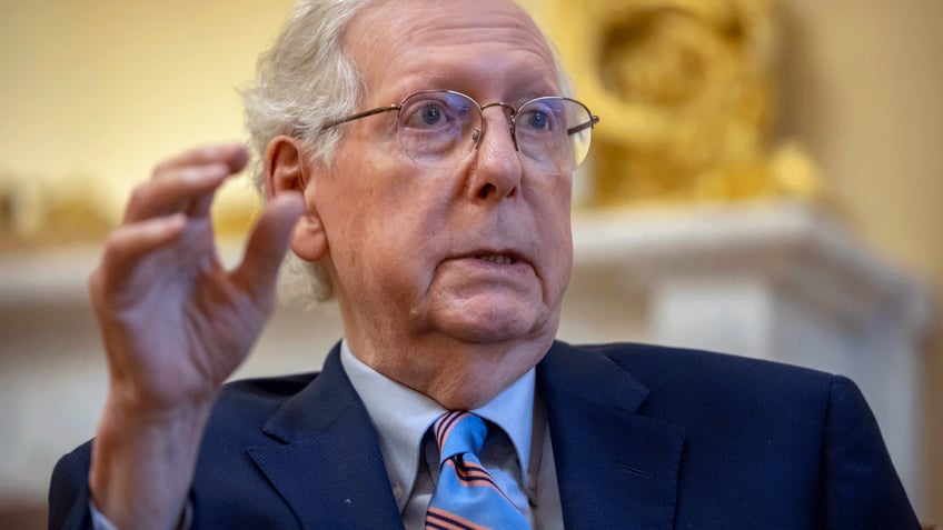 closeup shot of Sen. Mitch McConnell