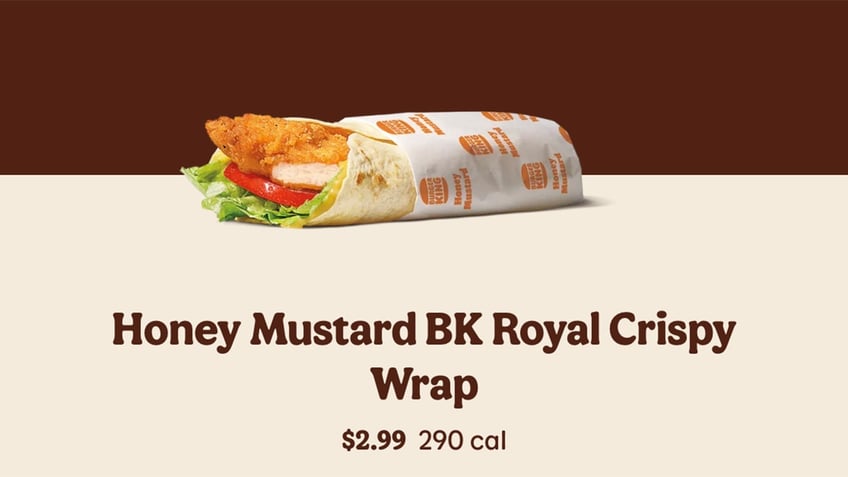 BK crispy wrap honey mustard