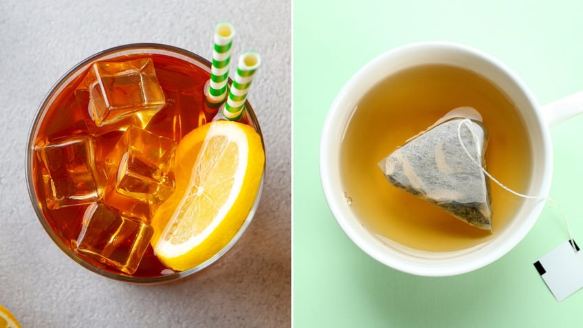 iced tea and hot tea