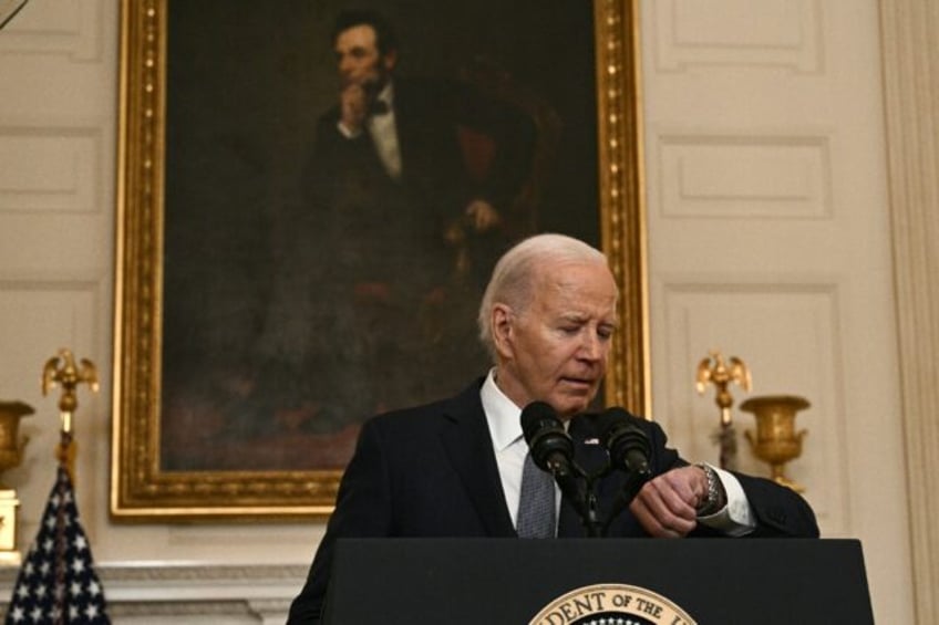 US President Joe Biden speaks about the situation in the Middle East at the White House on