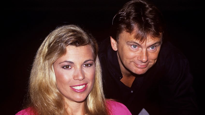 A photo of Vanna White and Pat Sajak