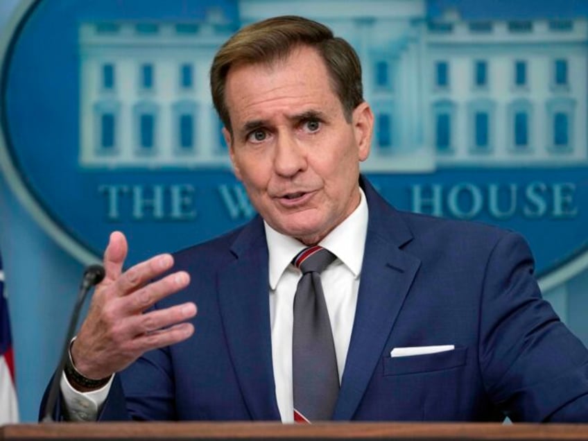 National Security Council spokesman John Kirby speaks during the daily briefing at the Whi