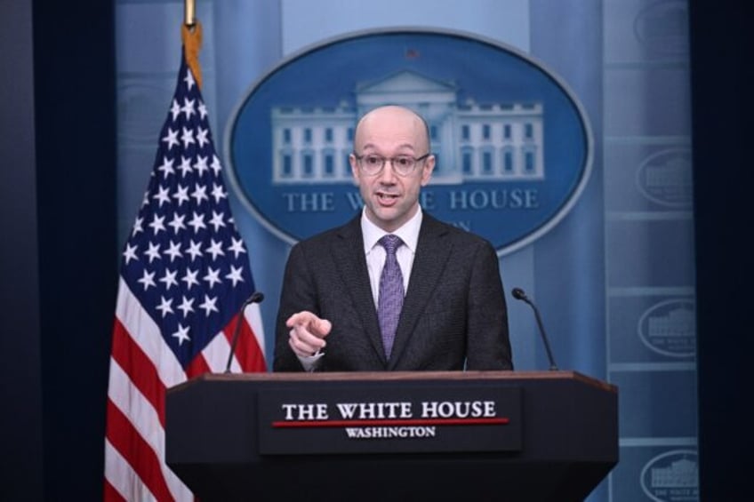 Spokesman for the White House Counsel's Office Ian Sams speak during the daily briefing in