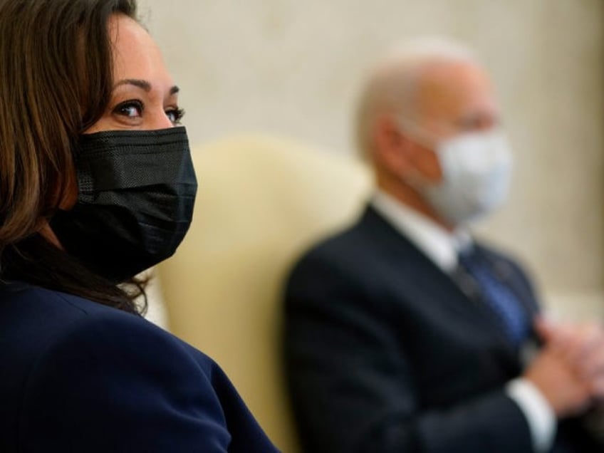 Vice President Kamala Harris meets with business leaders to discuss a coronavirus relief p