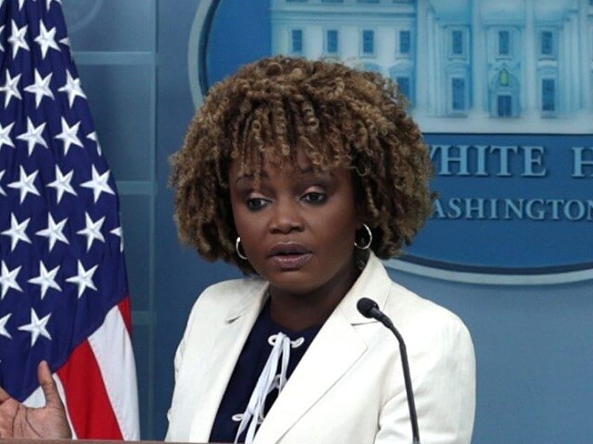 WASHINGTON, DC - SEPTEMBER 03: White House Press Secretary Karine Jean-Pierre speaks durin