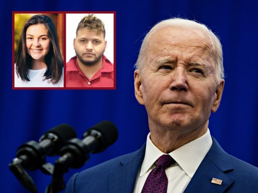 US President Joe Biden at the YMCA Allard Center in Goffstown, New Hampshire, US, on Monda