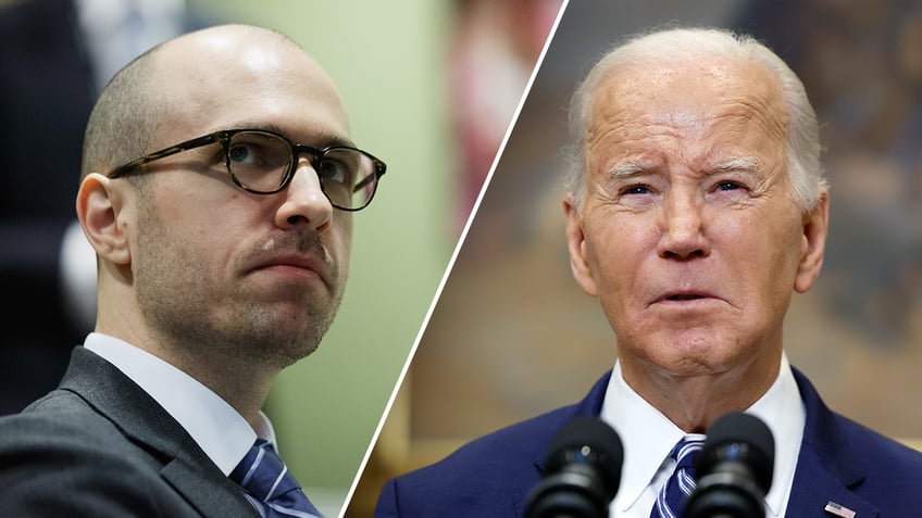 A.G. Sulzberger and President Joe Biden split