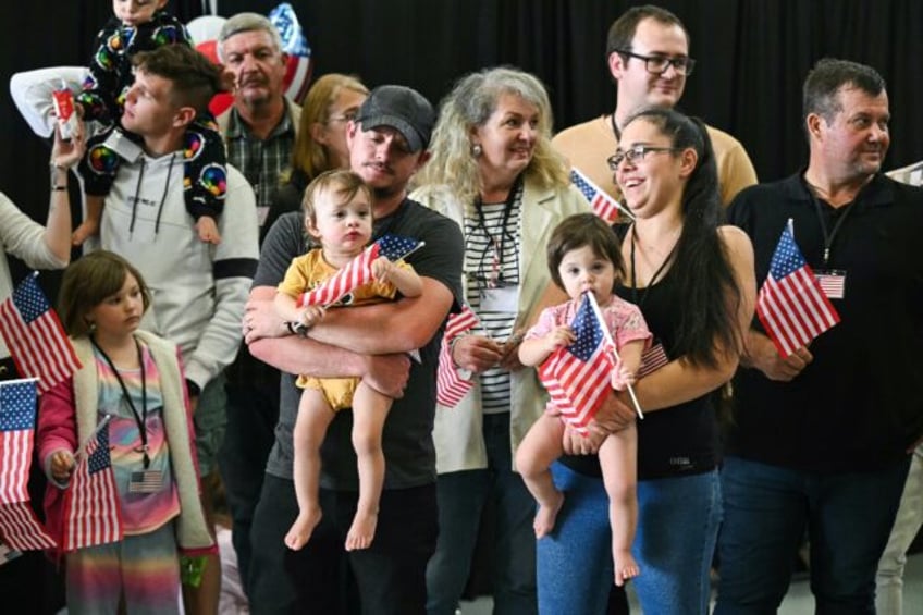 The first group of Afrikaners from South Africa to arrive for resettlement in the United S