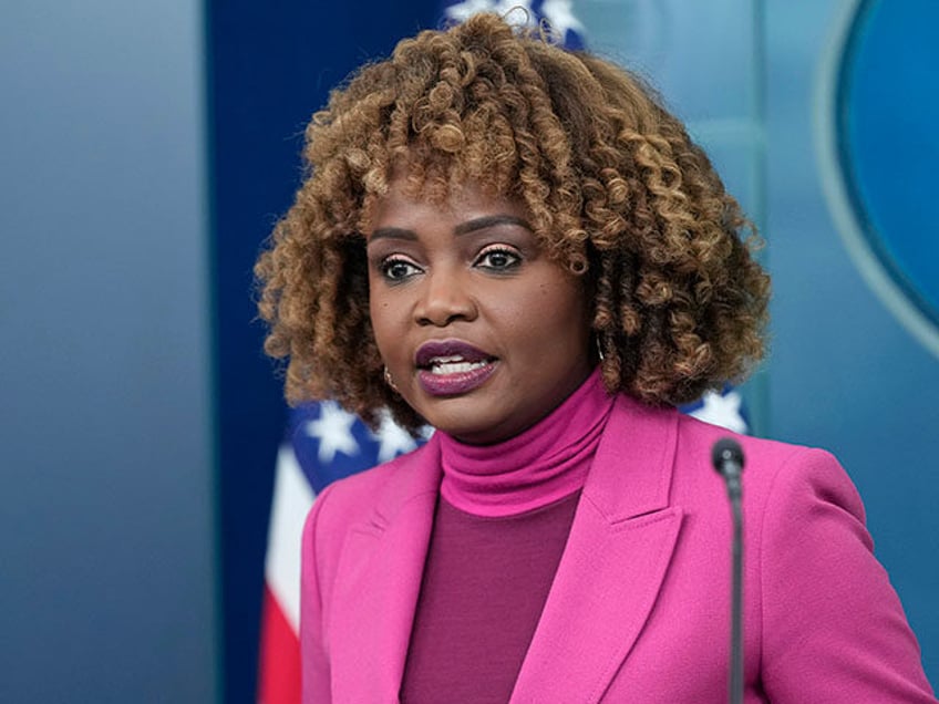 White House press secretary Karine Jean-Pierre speaks during the daily briefing at the Whi