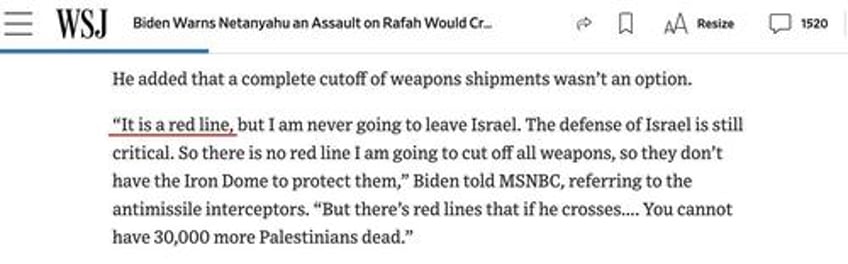 white house walks back bidens red line for israel statement