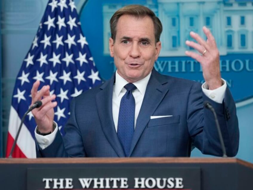 National Security Council spokesman John Kirby speaks during the daily briefing at the Whi