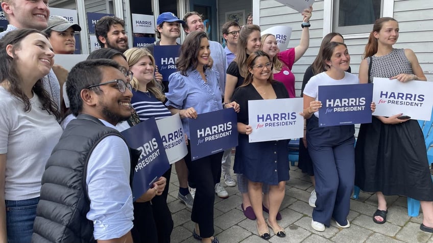 Gretchen Whitmer makes three stops in New Hampshire on behalf of Kamala Harris