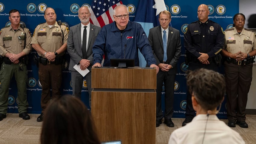 Minnesota Gov. Tim Walz speaks about the killing of state Rep. Melissa Hortman