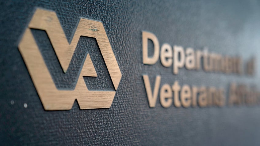 Signage outside Department of Veterans Affairs headquarters in Washington D.C.