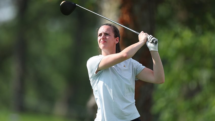 Caitlin Clark playing golf