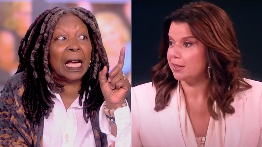 whoopi goldberg scolds co host for saying joy behar was once fired from the view something behar admits