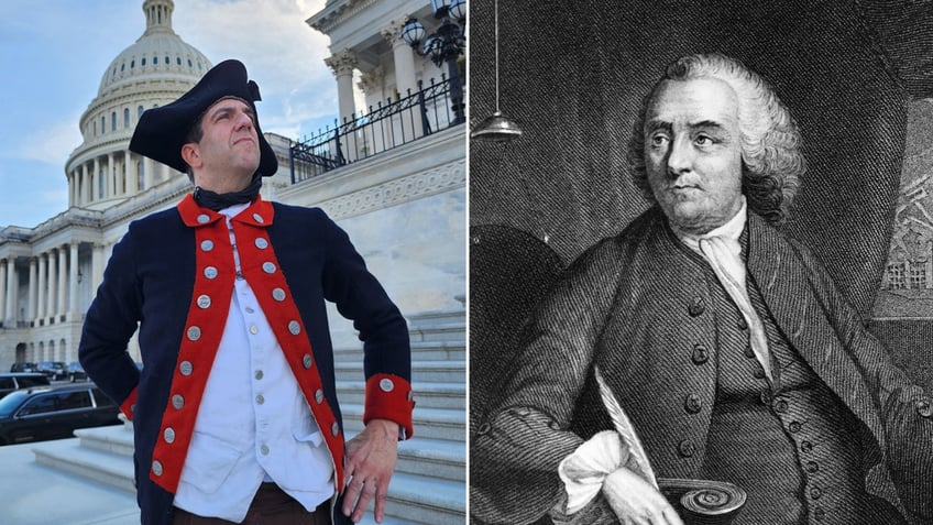 A.J. Jacobs and Ben Franklin split image