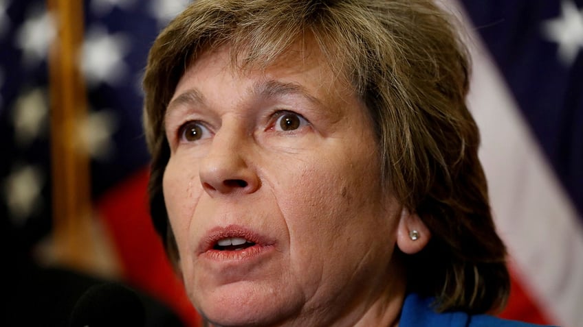 American Federation of Teachers President Randi Weingarten speaking on Capitol Hill