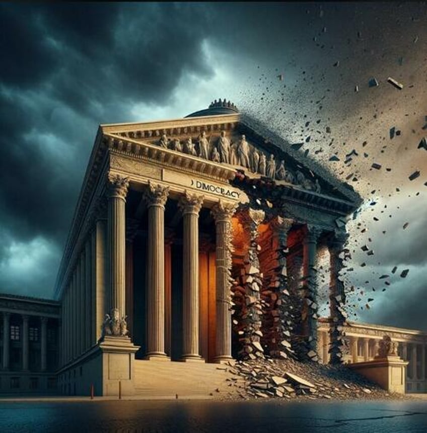 Democracy crumbling 