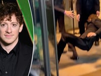 'Wicked' star slips and falls during London premiere