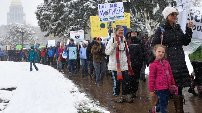 Climate change marchers