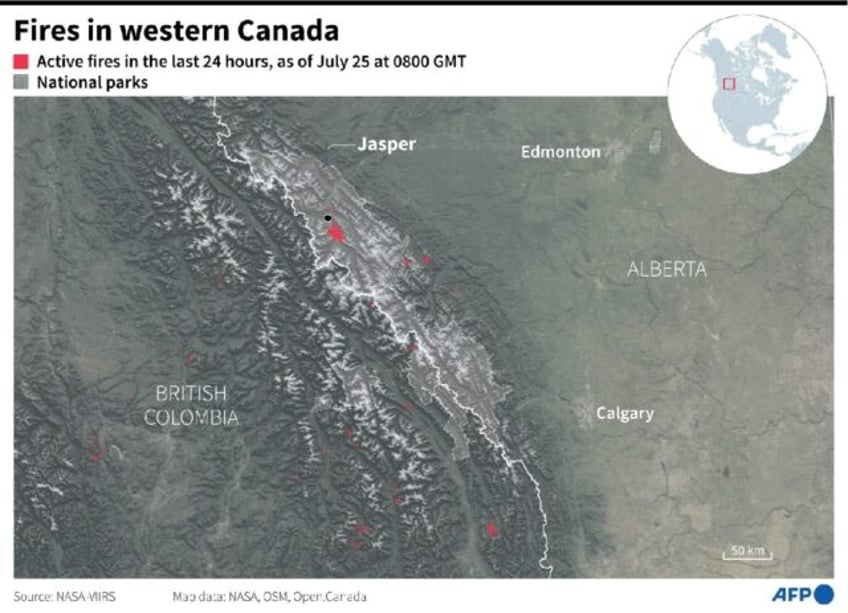 Fires in western Canada