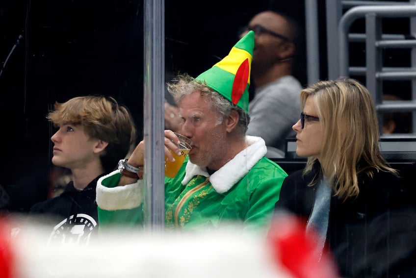 Will Ferrell attends a game between the Philadelphia Flyers and the xin the second period at Crypto.com Arena on December 29, 2024 in Los Angeles, California. (Photo by Ronald Martinez/Getty Images)