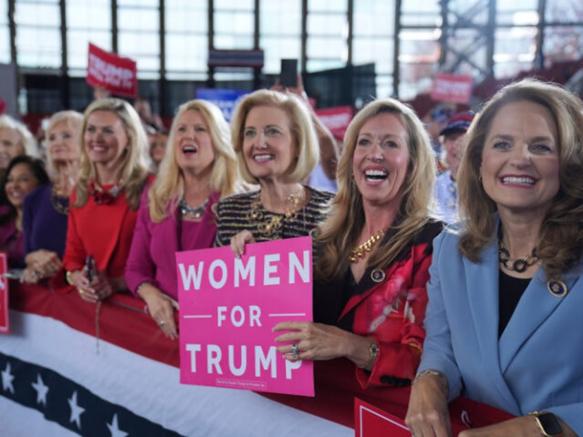 Women for Republican presidential nominee former President Donald Trump show their support