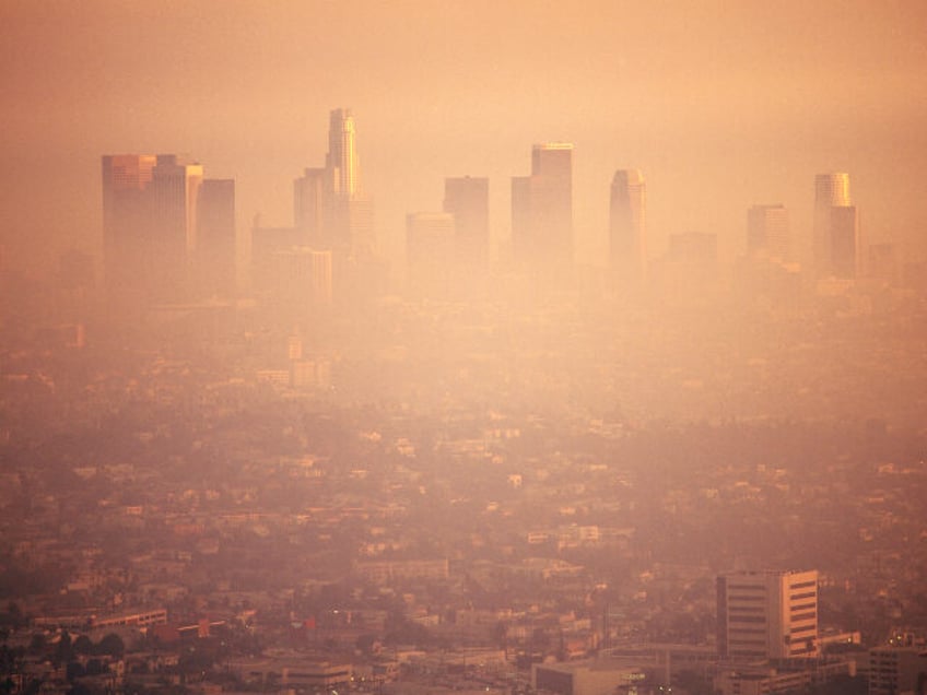 smog over Los Angeles
