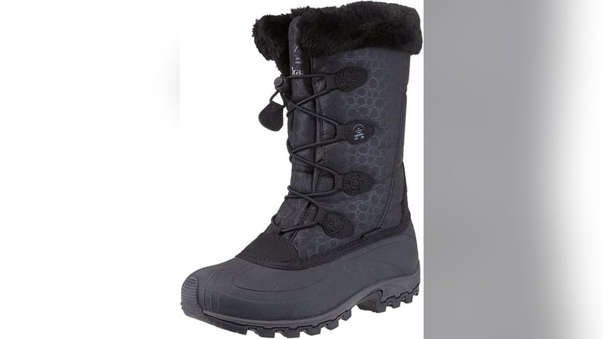 Slightly deeper snow calls for a taller shaft boot, and these Kamik Momentum boots at Amazon fit the bill.