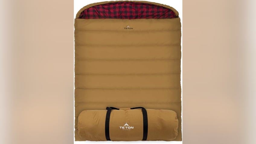 A double sleeping bag is great for couples looking to stay warm. 