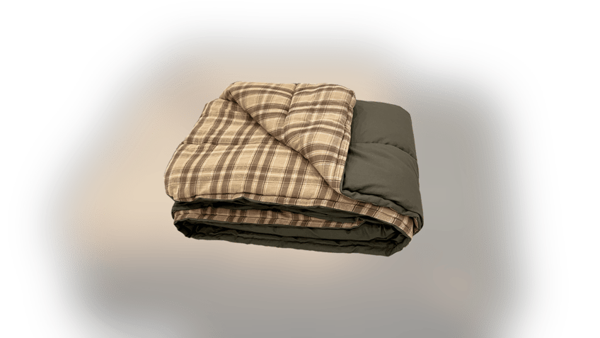 Stay dry and warm with a canvas camping blanket. 