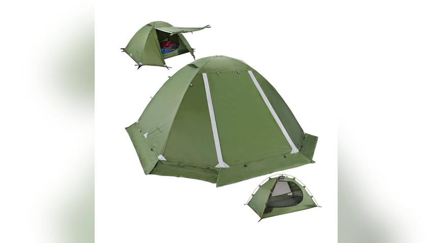 A four-season tent traps heat, keeping you comfortable. 