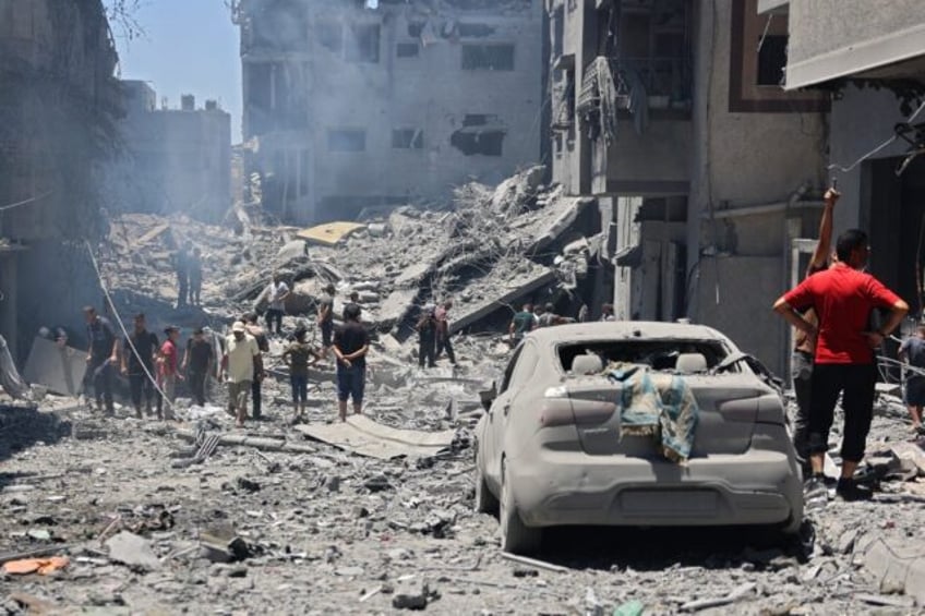 Israeli bombardments have destroyed large areas of Gaza including refugee camps like Jabal
