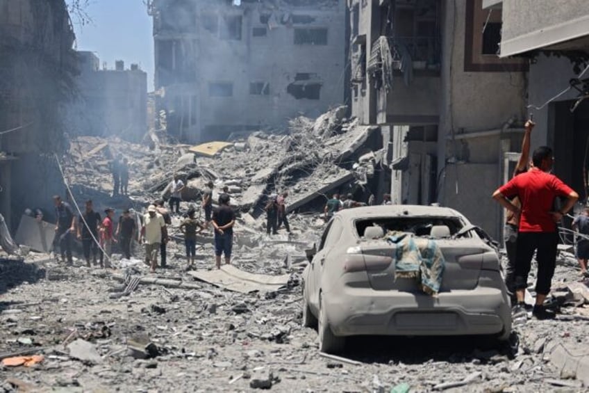 Israeli bombardments have destroyed large areas of Gaza including refugee camps like Jabal