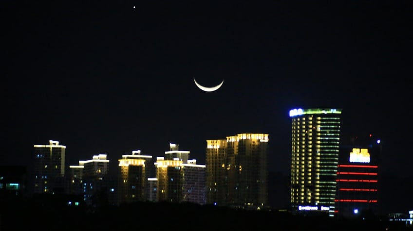 Moon and Venus