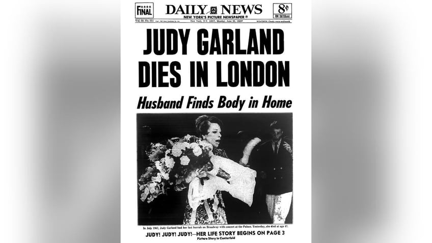 Daily News cover of Judy Garlands death