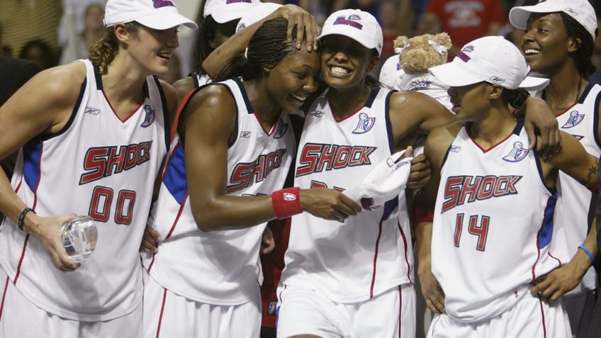 The Detroit Shock were one of the WNBA's first expansion franchises, winning three titles before relocating to Tulsa in 2010. The franchise is now in Dallas. (Photo by Tom Pidgeon/Getty Images)