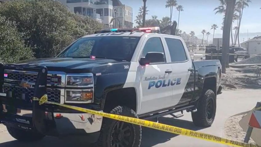 Manhattan Beach police vehicle on beach