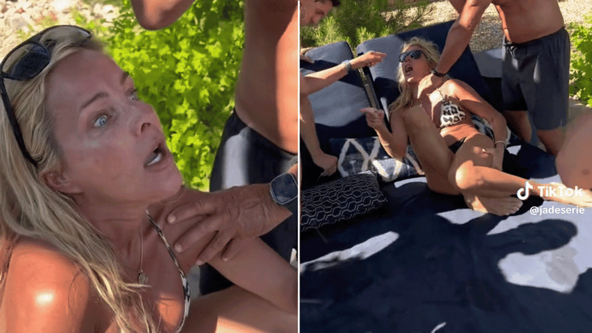 woman from pool party rant claims never before seen footage shows the full story curled up in a ball