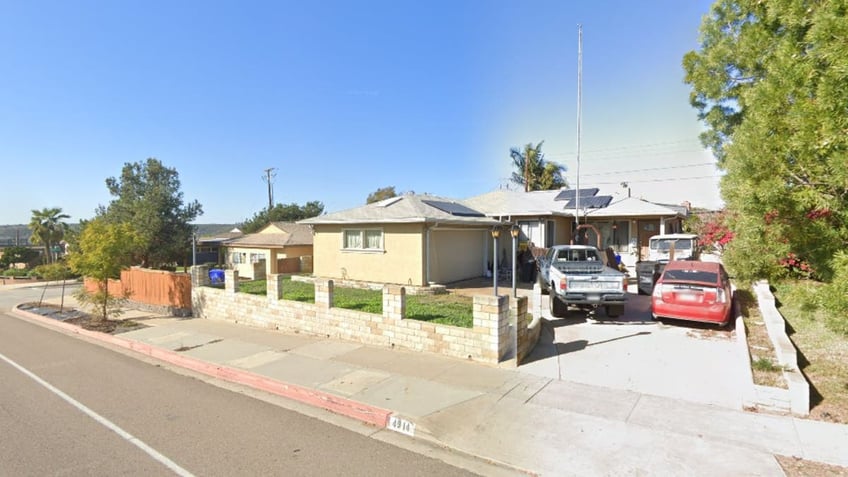 A photo of the house where a woman's body was discovered in a freezer