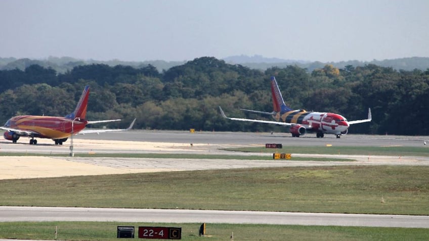 Southwest planes in Baltimore, Maryland