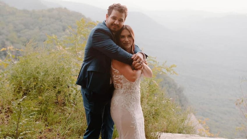 Alexandrea Acevedo and her husband, Michael, pose for photos for their vow renewal