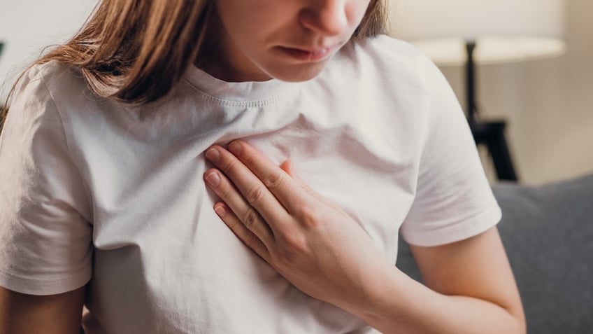 Woman short of breath