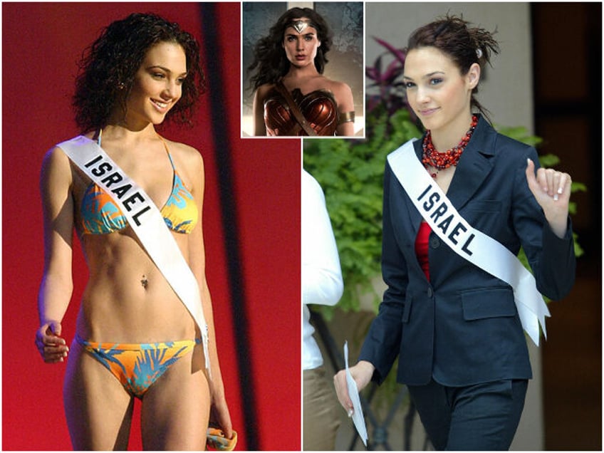 QUITO, ECUADOR: Miss Israel Gal Gadot walks on the stage in swimming suite during the firs